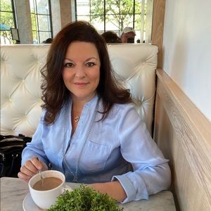 APT 9 Sky Blue long sleeve blouse